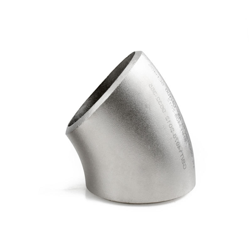 Kyynärpää 45 ° Butt Weld 40S 316 Ruostumattomasta teräksestä valmistettu putkivarusteet turvalliset ja vuotovapaat